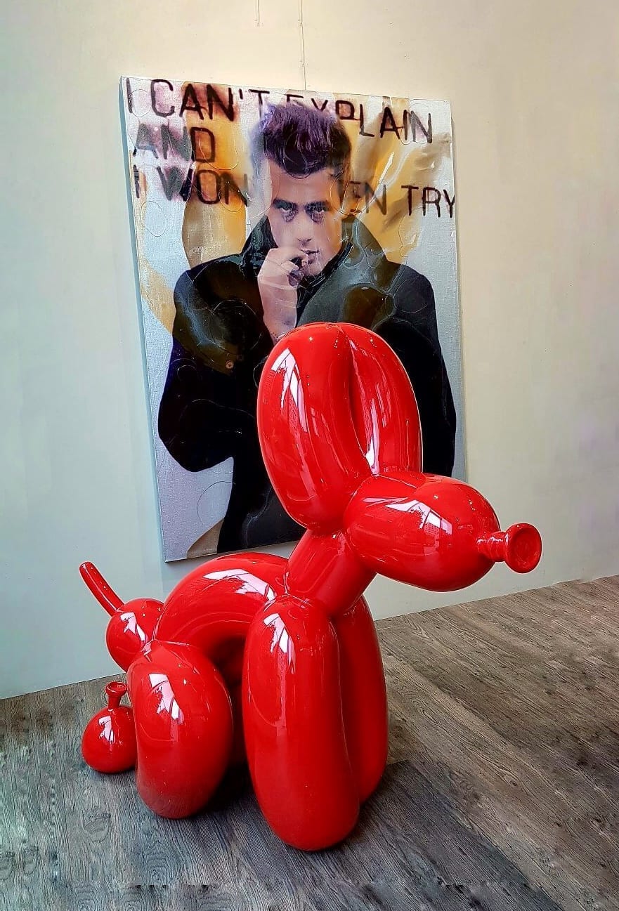 POPek Red Balloon Dog Sculpture 120cm