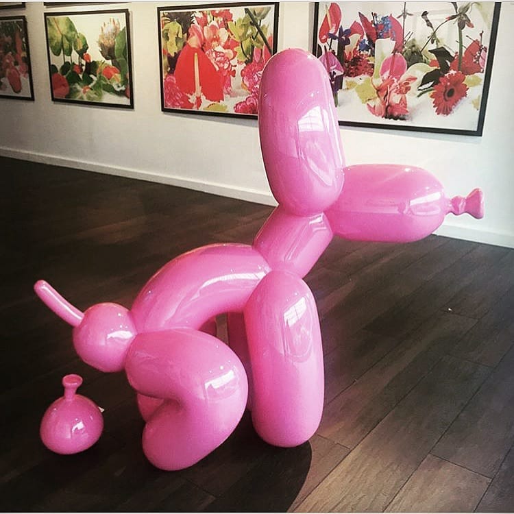 Pink Balloon Dog Sculpture