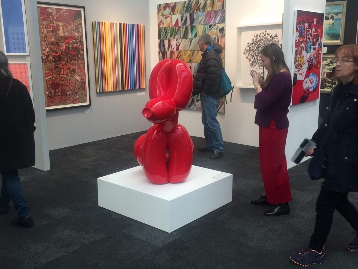 POPek Red Balloon Dog Sculpture 120cm art gallery