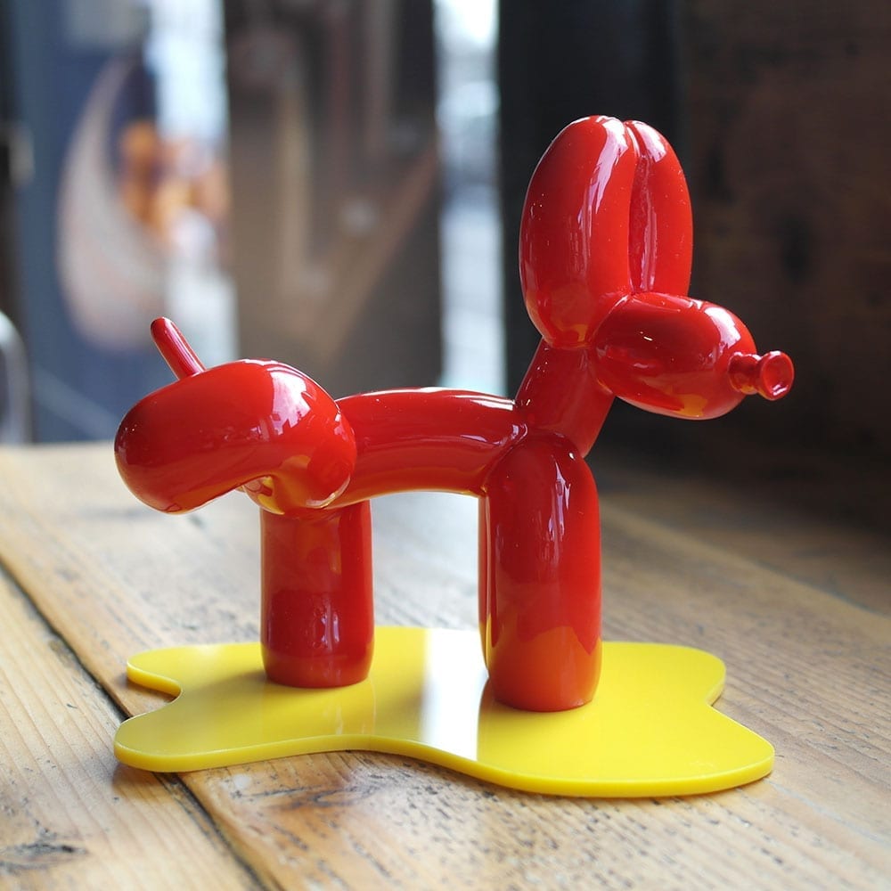 Peepek Red Mini Balloon Dog Sculpture